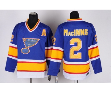 St. Louis Blues #2 Al MacInnis Blue Throwback CCM Jersey