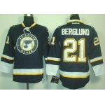 St. Louis Blues #21 Patrik Berglund Navy Blue Third Jersey