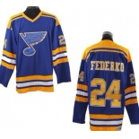St. Louis Blues #24 Bernie Federko Blue Throwback CCM Jersey