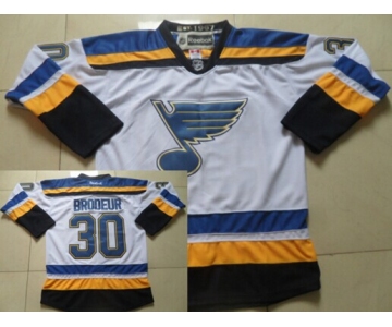 St. Louis Blues #30 Martin Brodeur 2014 White Jersey