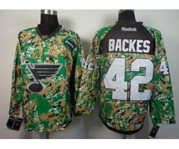 St. Louis Blues #42 David Backes 2014 Camo Jersey