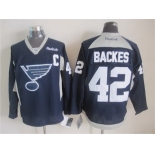 St. Louis Blues #42 David Backes 2014 Training Navy Blue Jersey