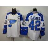 St. Louis Blues #42 David Backes White Jersey