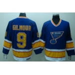 St. Louis Blues #9 Doug Gilmour Blue Throwback CCM Jersey