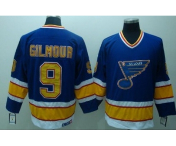 St. Louis Blues #9 Doug Gilmour Blue Throwback CCM Jersey