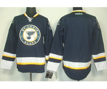 St. Louis Blues Blank Navy Blue Third Jersey