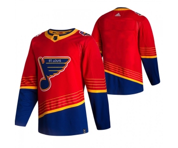 St. Louis Blues Blank Red Men's Adidas 2020-21 Reverse Retro Alternate NHL Jersey