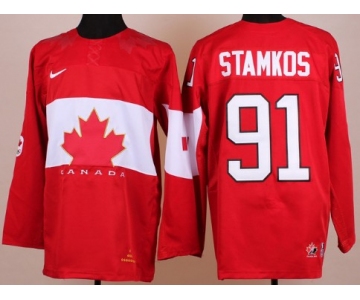 2014 Olympics Canada #91 Steven Stamkos Red Jersey
