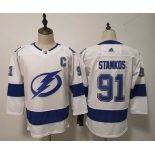 Lightning 91 Steven Stamkos White Women Adidas Jersey