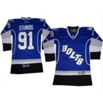 Tampa Bay Lightning #91 Steven Stamkos Blue Third Kids Jersey