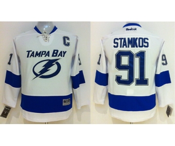 Tampa Bay Lightning #91 Steven Stamkos New White Kids Jersey