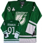 Tampa Bay Lightning #91 Steven Stamkos St. Patrick's Day Green Jersey
