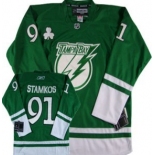 Tampa Bay Lightning #91 Steven Stamkos St. Patrick's Day Green Jersey