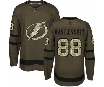 Adidas Lightning #88 Andrei Vasilevskiy Green Salute to Service Stitched NHL Jersey