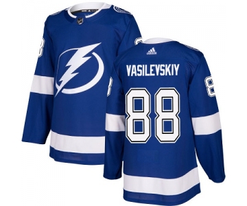 Adidas Tampa Bay Lightning #88 Andrei Vasilevskiy Blue Home Authentic Stitched Youth NHL Jersey