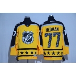 Men's Atlantic Division Tampa Bay Lightning #77 Victor Hedman Reebok Yellow 2017 NHL All-Star Stitched Ice Hockey Jersey