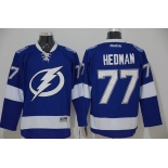 Tampa Bay Lightning #77 Victor Hedman New Blue Jersey