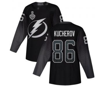 Adidas Lightning #86 Nikita Kucherov Black Alternate Authentic 2020 Stanley Cup Final Stitched NHL Jersey
