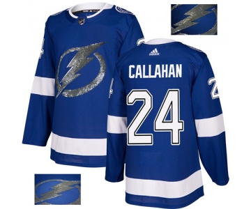 Adidas Lightning #24 Ryan Callahan Blue Home Authentic Fashion Gold Stitched NHL Jersey