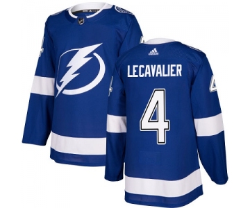 Adidas Lightning #4 Vincent Lecavalier Blue Home Authentic Stitched NHL Jersey