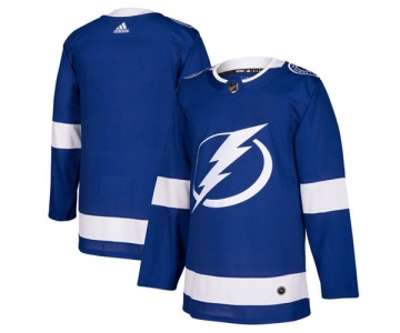 Adidas Lightning Blank Blue Home Authentic Stitched NHL Jersey