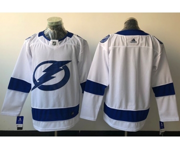 Adidas Lightning Blank White Road Authentic Stitched NHL Jersey