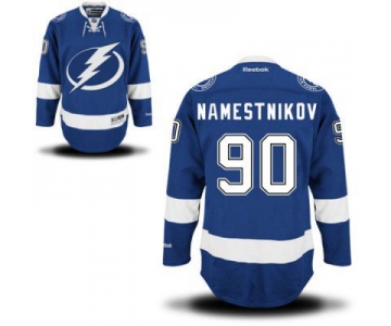 Men's Reebok Tampa Bay Lightning #90 Vladislav Namestnikov Premier Royal Blue Home NHL Jersey - Men's Size