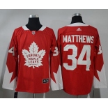 Adidas Toronto Maple Leafs #34 Auston Matthews Red Team Canada Authentic Stitched NHL Jersey