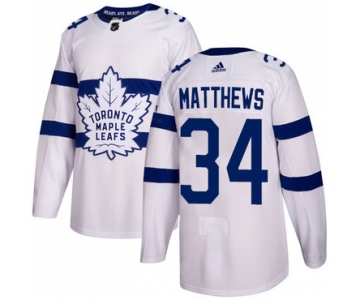Adidas Toronto Maple Leafs #34 Auston Matthews White Authentic 2018 Stadium Series Stitched Youth NHL Jersey