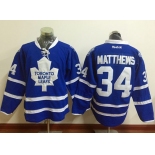 Maple Leafs #34 Auston Matthews Blue Alternate Stitched NHL Jersey