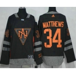 Men's North America Hockey #34 Auston Matthews Black 2016 World Cup of Hockey Stitched adidas WCH Game Jersey