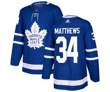 Youth Adidas Maple Leafs #34 Auston Matthews Blue Home Authentic Stitched NHL Jersey