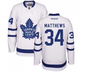 Youth Toronto Maple Leafs #34 Auston Matthews White Away Stitched NHL 2016-17 Reebok Hockey Jersey Jersey