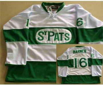 Men's Toronto Maple Leafs #16 Mitchell Marner White 2017 St. Patrick's Day Green Stitched NHL Reebok Hockey Jersey