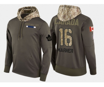 Nike Toronto Maple Leafs 16 Mitchell Marner Olive Salute To Service Pullover Hoodie
