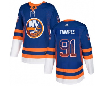 Men's New York Islanders #91 John Tavares Royal Drift Fashion Adidas Jersey