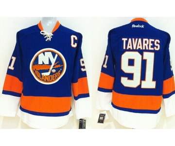 New York Islanders #91 John Tavares Light Blue Jersey
