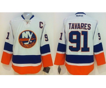 New York Islanders #91 John Tavares White Jersey