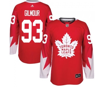 Adidas Maple Leafs #93 Doug Gilmour Red Team Canada Authentic Stitched NHL Jersey