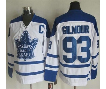 Men's Toronto Maple Leafs #93 Doug Gilmour 1998-99 White CCM Vintage Throwback Jersey