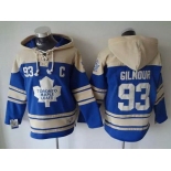 Men's Toronto Maple Leafs #93 Doug Gilmour Old Time Hockey Light Blue Hoodie
