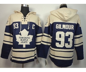 Old Time Hockey Toronto Maple Leafs #93 Doug Gilmour Navy Blue Hoodie