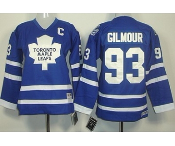 Toronto Maple Leafs #93 Doug Gilmour Blue Throwback CCM Kids Jersey