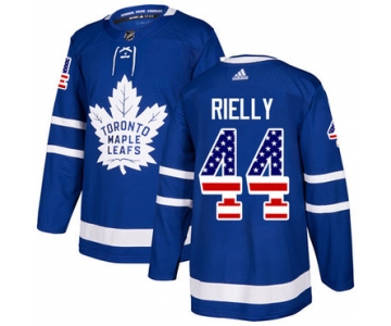 Adidas Maple Leafs #44 Morgan Rielly Blue Home Authentic USA Flag Stitched NHL Jersey