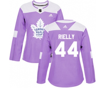 Adidas Toronto Maple Leafs #44 Morgan Rielly Purple Authentic Fights Cancer Women's Stitched NHL Jersey