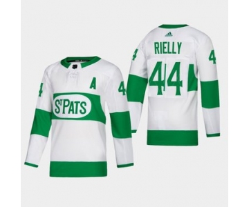 Men's Toronto Maple Leafs #44 Morgan Rielly Toronto St. Pats Road Authentic Player White Jersey