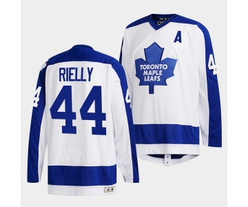 Men's Toronto Maple Leafs #44 Morgan Rielly White Classics Primary Logo Stitched Jersey