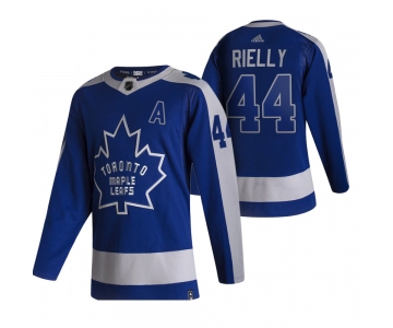Toronto Maple Leafs #44 Morgan Rielly Blue Men's Adidas 2020-21 Reverse Retro Alternate NHL Jersey
