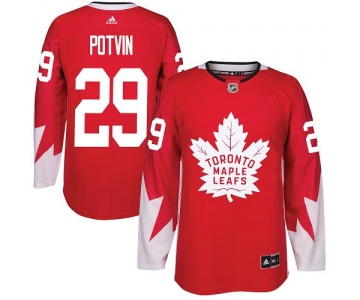 Adidas Maple Leafs #29 Felix Potvin Red Team Canada Authentic Stitched NHL Jersey