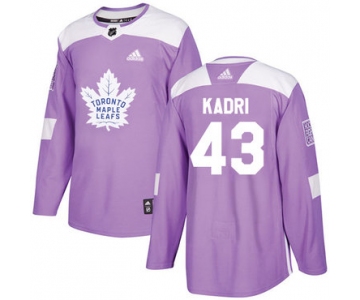 Adidas Maple Leafs #43 Nazem Kadri Purple Authentic Fights Cancer Stitched NHL Jersey